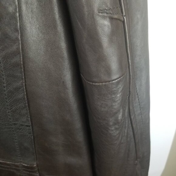 Andrew Marc New York Men's Dark Brown 100% Leather Biker Lined Jacket Sz XL - Picture 2 of 13